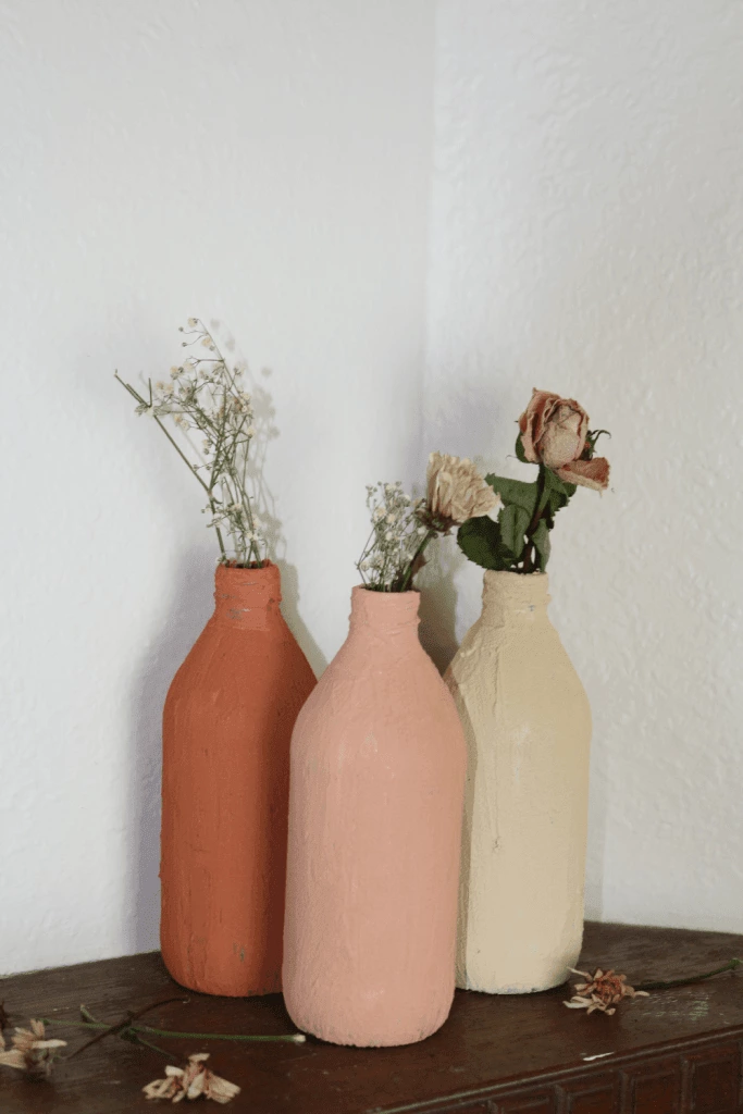 DIY: How To Create Faux Ceramic Vases Using Baking Soda & Acrylic Paint
