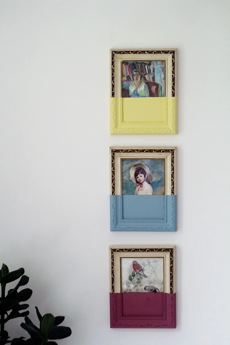 Thrifted Photo Frames Dipped In Paint!