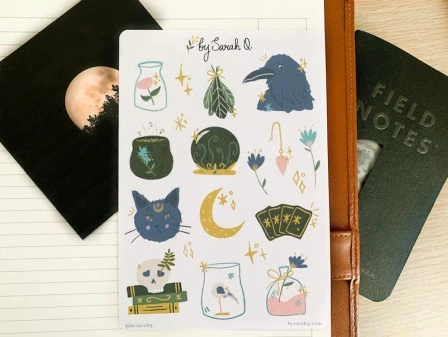 Witchy Stickers Bujo Stickers Planner Stickers Aesthetic Image 0