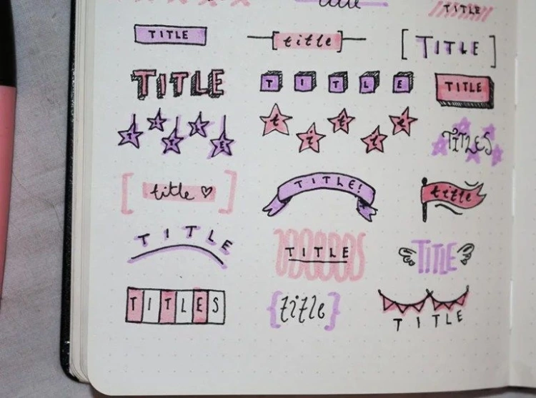 50 Easy & Cute Title Ideas For Your Bullet Journal (No Hand ...