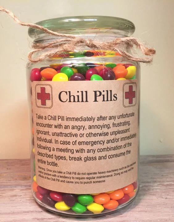 Chill Pill PROFESSIONALS Apothecary Jar 24 Oz By Scripturegifts