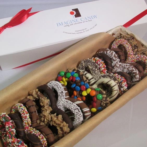 Described By Westchester Magazine As “The Rolls-Royce Of Chocolate Covered Pretzels”, These Gourmet Dark, Milk, Or White Chocolate Pretzels Are Available In Sensationally Simple And/or Embellished With Delicious Toppings.