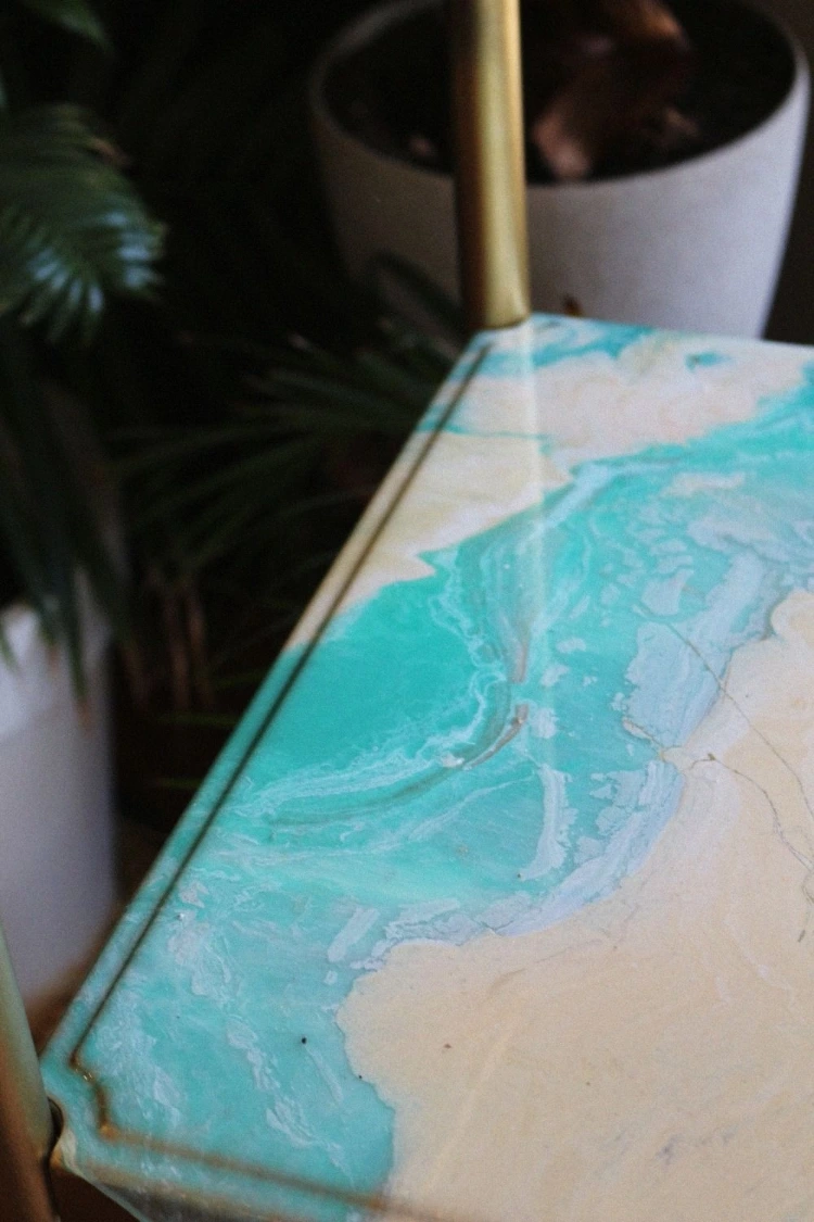 PROJECT 1 – FAUX MARBLE IKEA PLANT STAND HACK