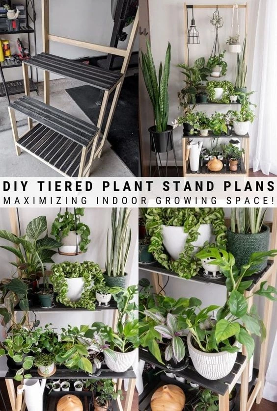 4 – Simple and Modern Tiered Plant Stand