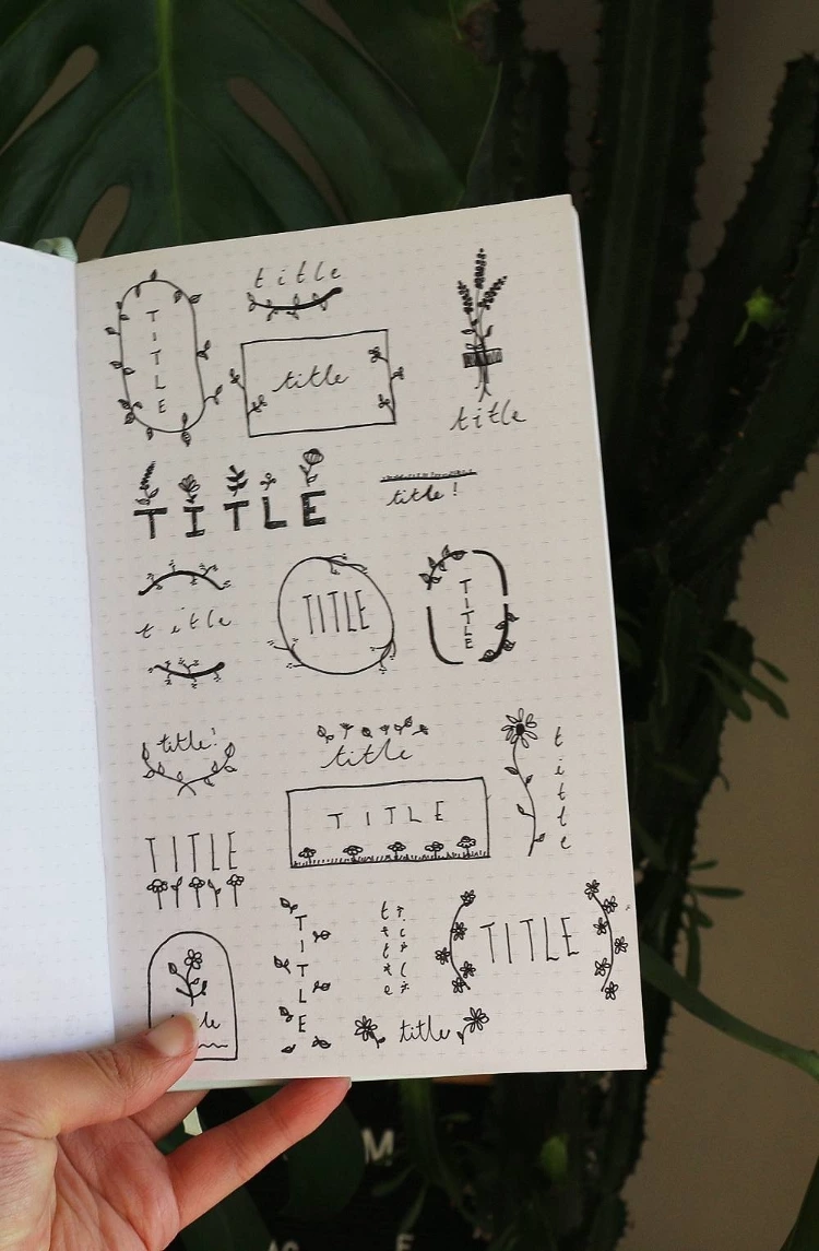 Floral Bullet Journal Title Ideas That Are Easy To Recreate, But Cute 