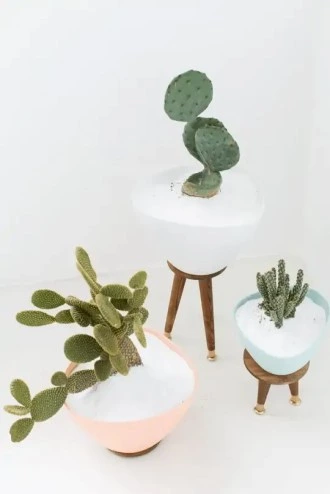 Step 7 -DIY Mid Century Planters By Top Houston Lifestyle Blogger Ashley Rose Of Sugar & Cloth - #midcentury #planter #plantlady #cactus #simple #easy #budgetfriendly #diy #diydecor #plantmom #pastel #ikea #modern #moderndiy