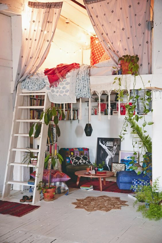 Minimalist Bohemian Inspired Bedroom #gypsy #home #decor Every One Should Have A Rubber Tree Plant!