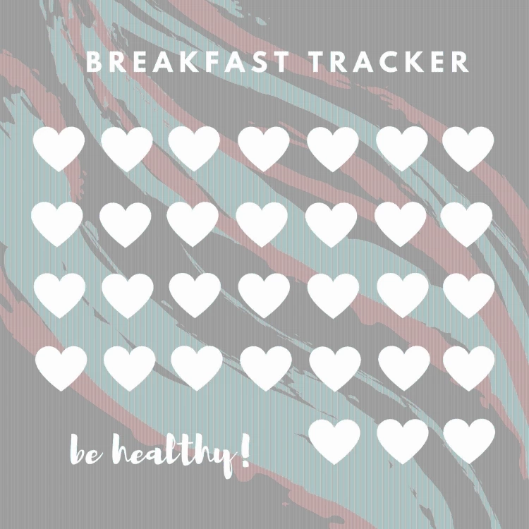 Bullet Journal Tracker; Breakfast Tracker