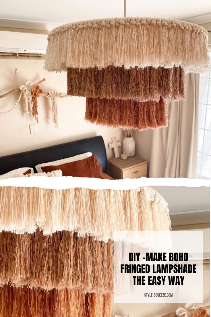 DIY BOHO FRINGE LAMPSHADE THE EASY WAY