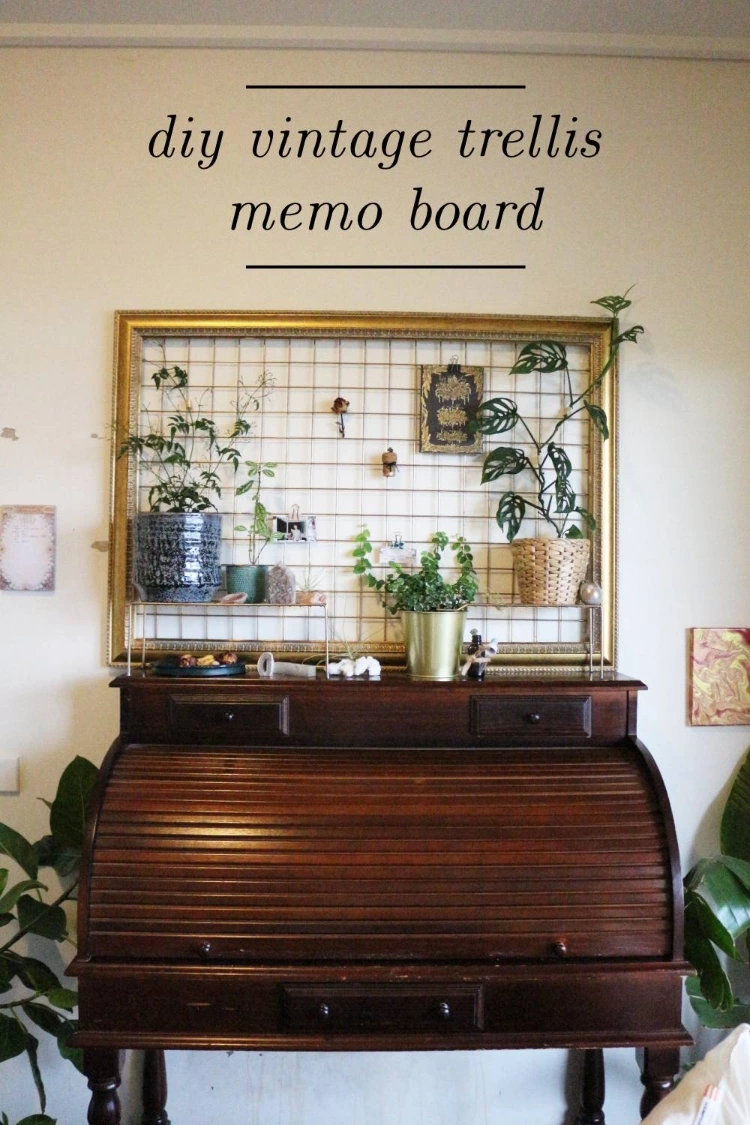 Trellis Memo Board Upcycle