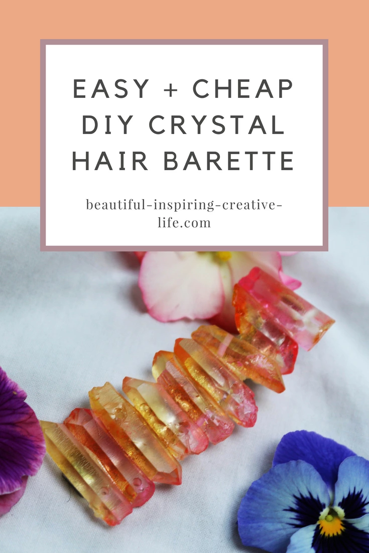 Easy + Cheap DIY Crystal Hair Barette