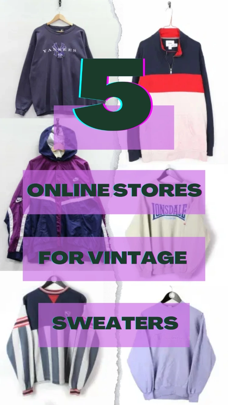 5 Best Online Stores For Vintage Sweaters (From Brands Like Adidas & Nike)
