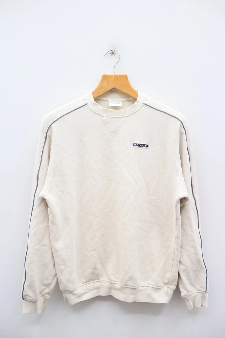 Vintage ADIDAS Small Spell Small Logo Sportswear Cream Image 0