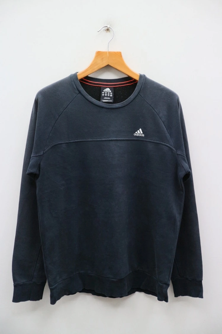 Vintage ADIDAS Small Spell Small Logo Sportswear Blue Pullover Image 0