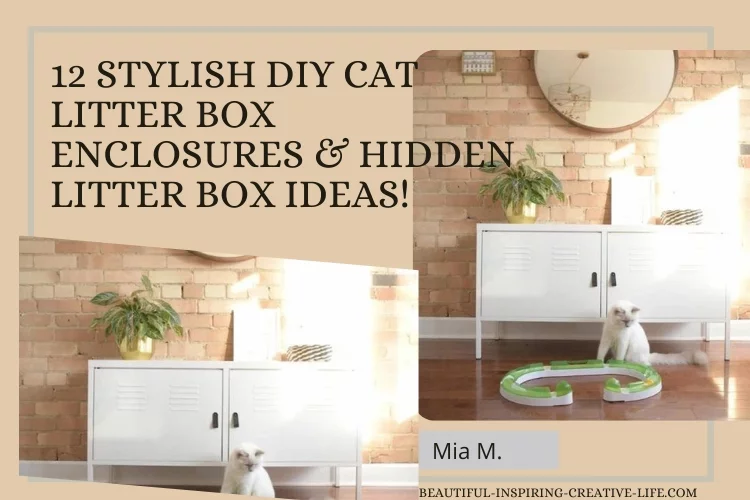 12 Stylish DIY Cat Litter Box Enclosures & Hidden Litter Box Ideas!