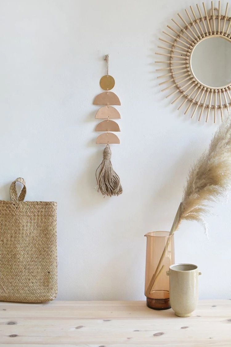 DIY Brass And Clay Wall Hanging