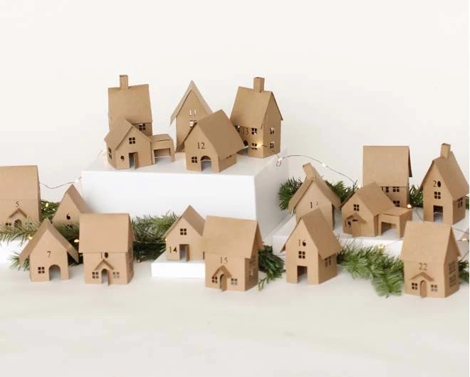 DIY Advent Calendars Tiny Houses Cardboard