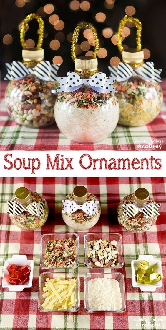Soup Mix Ornaments! Such A Cute Idea For Easy Christmas Gifts! I Am Making These For Sure!