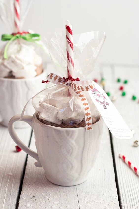 Homemade Holiday Gifts- Easy Double Chocolate Vanilla Bean Hot Cocoa Mugs + Marshmallows - From @Half Baked Harvest
