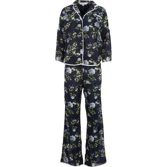Navy Check Floral Pyjama Set - Christmas Gifts - Christmas - TK Maxx