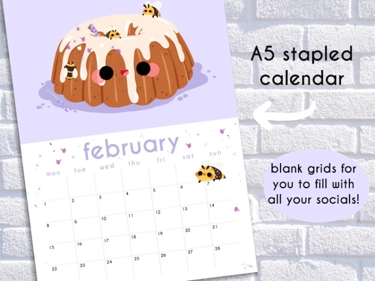 PREORDER 2021 Calendar Bakery Sweets Calendar Kawaii Image 3