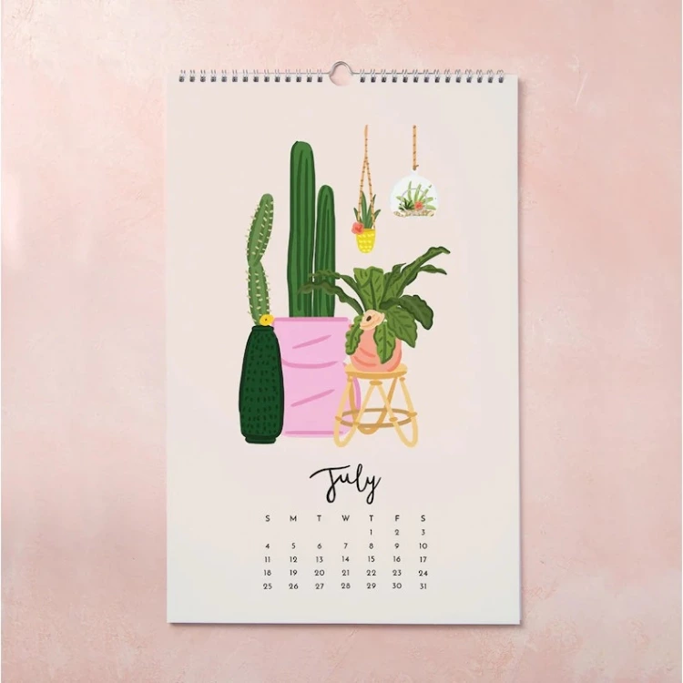 2021 Plants Monthly Calendar Illustrated Wall Calendar Plant Image 5