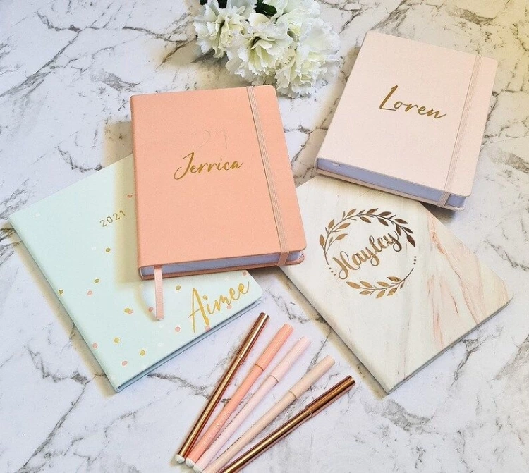 Personalised Diaries Diary 2021 Rose Gold Diary Image 1