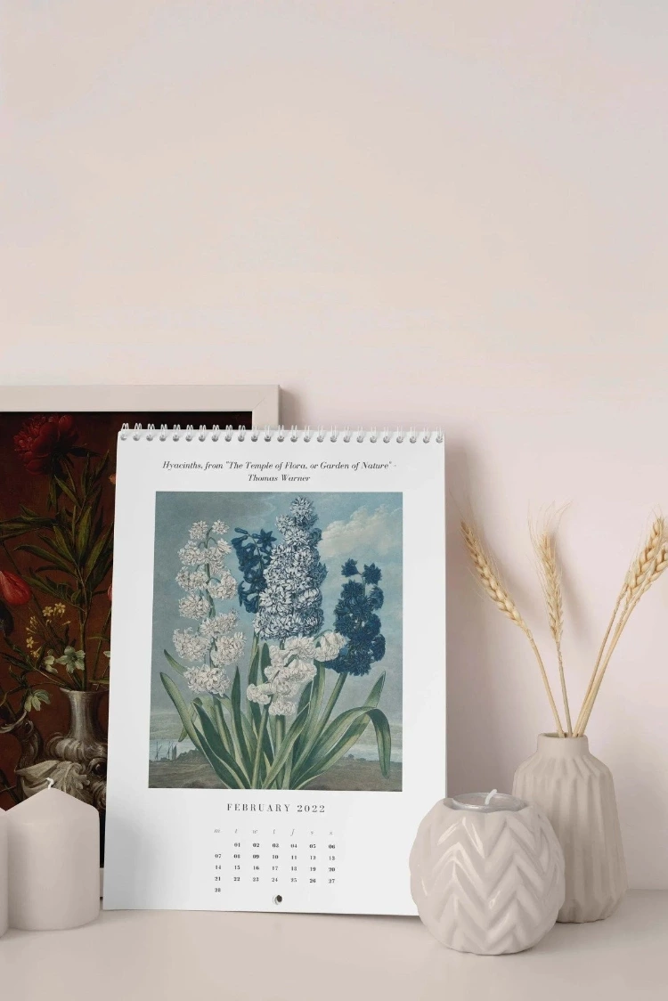 A3 2022 Wall Calendar  Museum Art Botanical Themed  Image 0