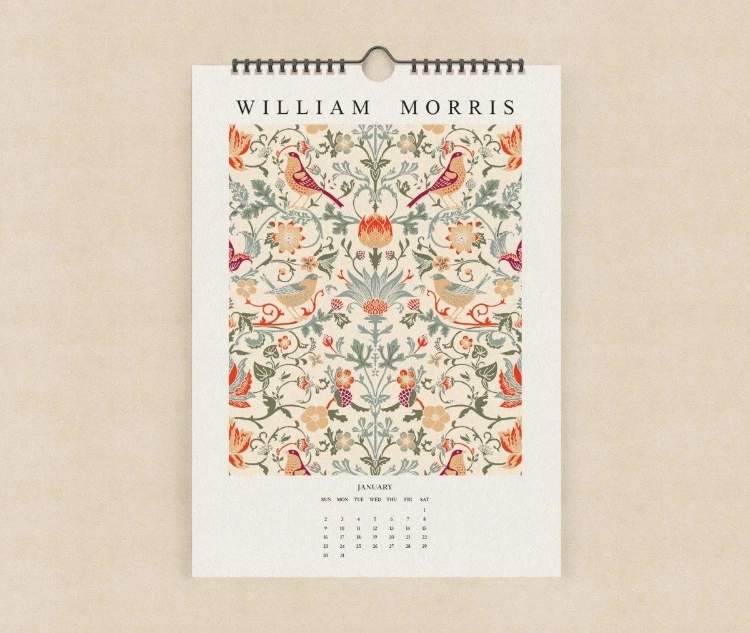 2022 William Morris Calendar A3 Calendar 2022 Morris Image 0