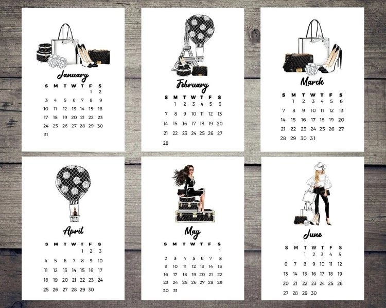 2022 Calendar A Walk To Lovely Paris Planner Dashboards For Image 0