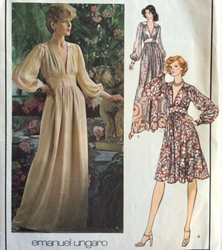 1974 Vintage Vogue  Sewing Pattern B34 DRESS 1894 By Image 1