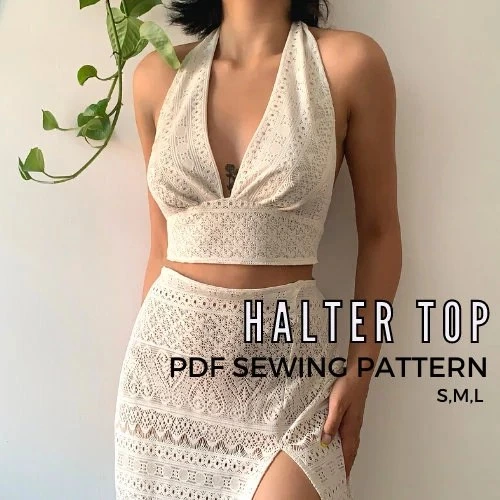 Halter Top Sewing Pattern PDF S-L 