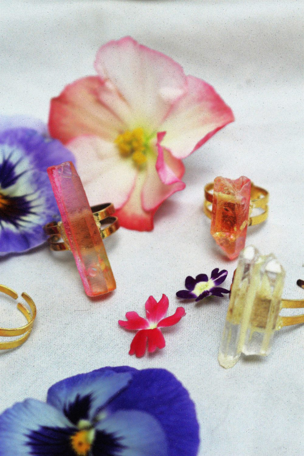 Boho Chic Crystal Rings